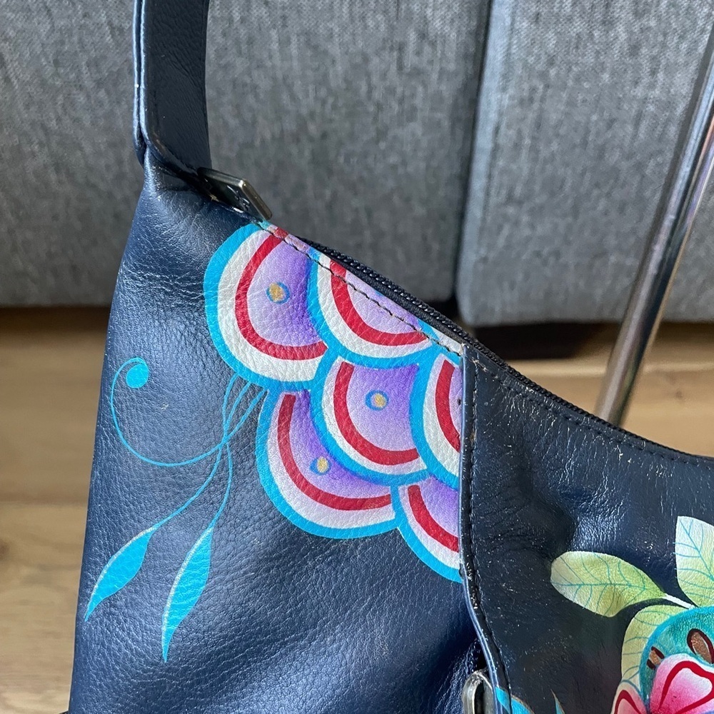 Anuschka painted leather purse - Picture 3 of 9